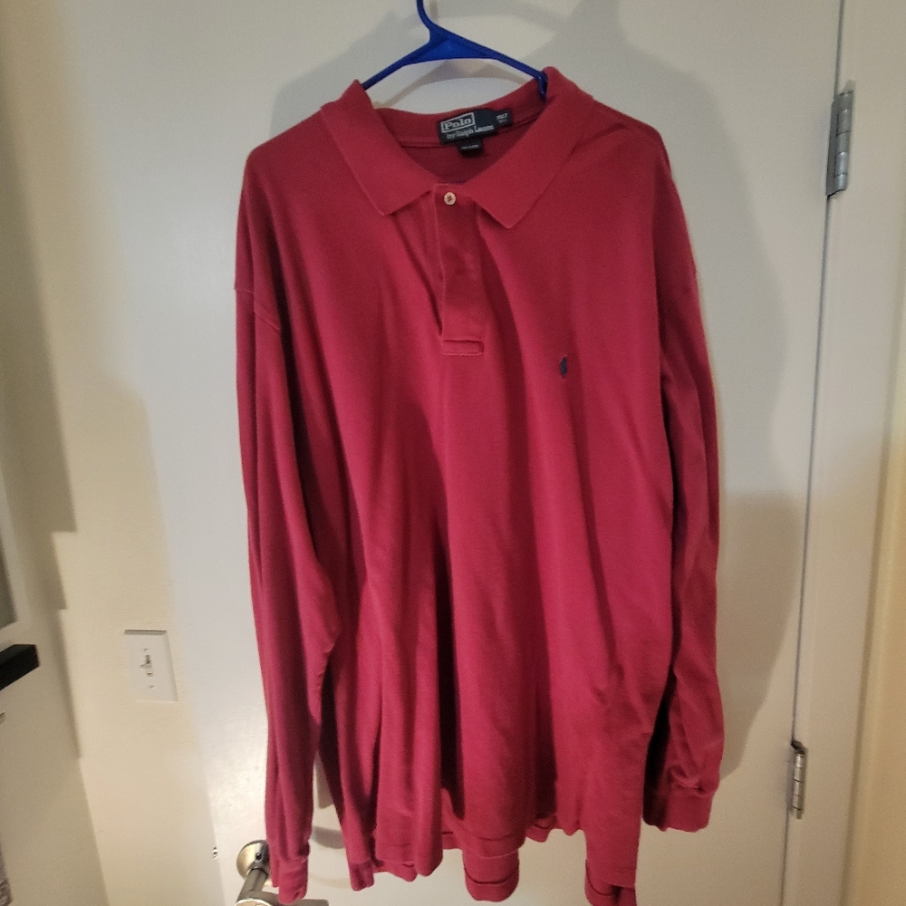Polo by Ralph Lauren Classic Red Long Sleeve Shirt